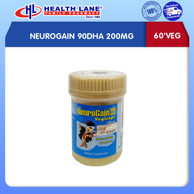 NEUROGAIN 90DHA 200MG (60'VEG)